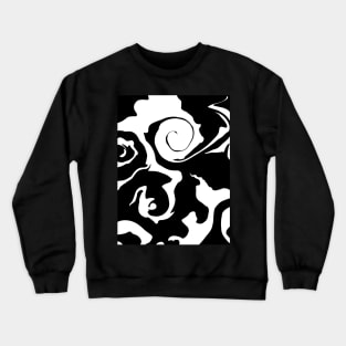 Modern Black and White marble swirl Crewneck Sweatshirt
